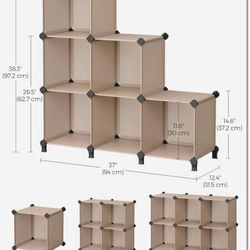 6 Cube Storage Organizer, DIY Closet Shelf, Plastic Clothes Organizer