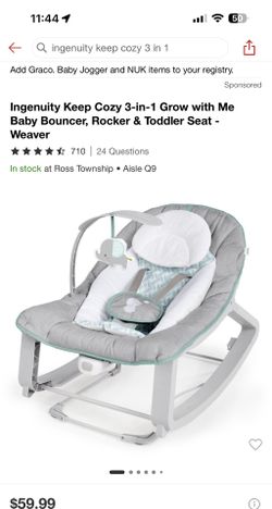 Baby Swing New In Box Ingenuity 3 In 1 Grow With Me