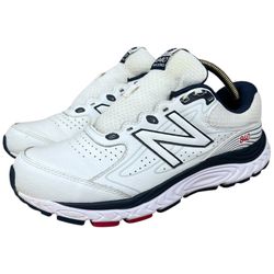 New Balance Mens 840 V3 Walking Sneaker Shoe MW840NR3 White Blue Sz 10 D No Lace