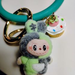 Cute Labubu Wristlet Keychain Charm