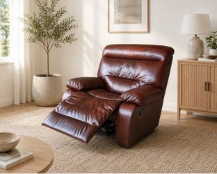 Brown Leather Recliner Chair
