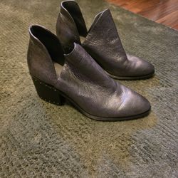 Vince Camuto Silver Boots Size 8 1/2 