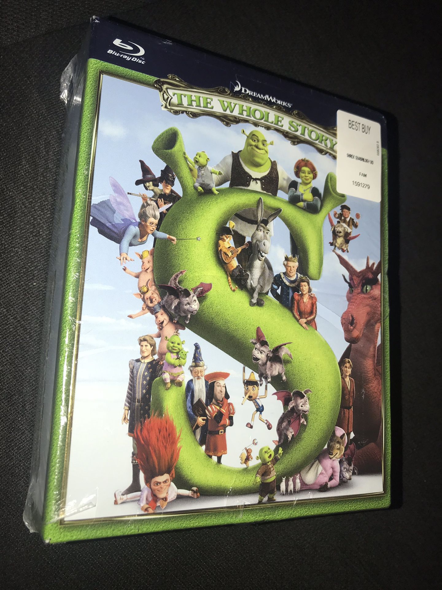 Shrek Movies Blue Ray The Whole Story Collection Sealed in Manufacturing Plastic
