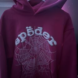 Size M Sp5der Hoodie Color Pink 