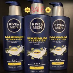NOW $17.99 ➡️ (PACK OF 3) NÍVEA MEN BODY LOTION