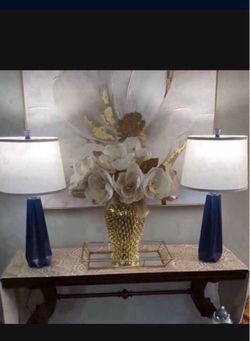 Modern Table Navy Blue Lamps  Brand New $120