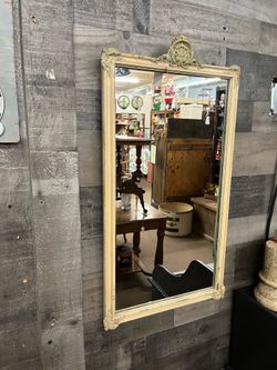Vintage Hanging Mirror w/ Ornate Frame