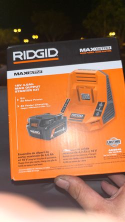 RIDGID 18v 4.0 max output  starter kit