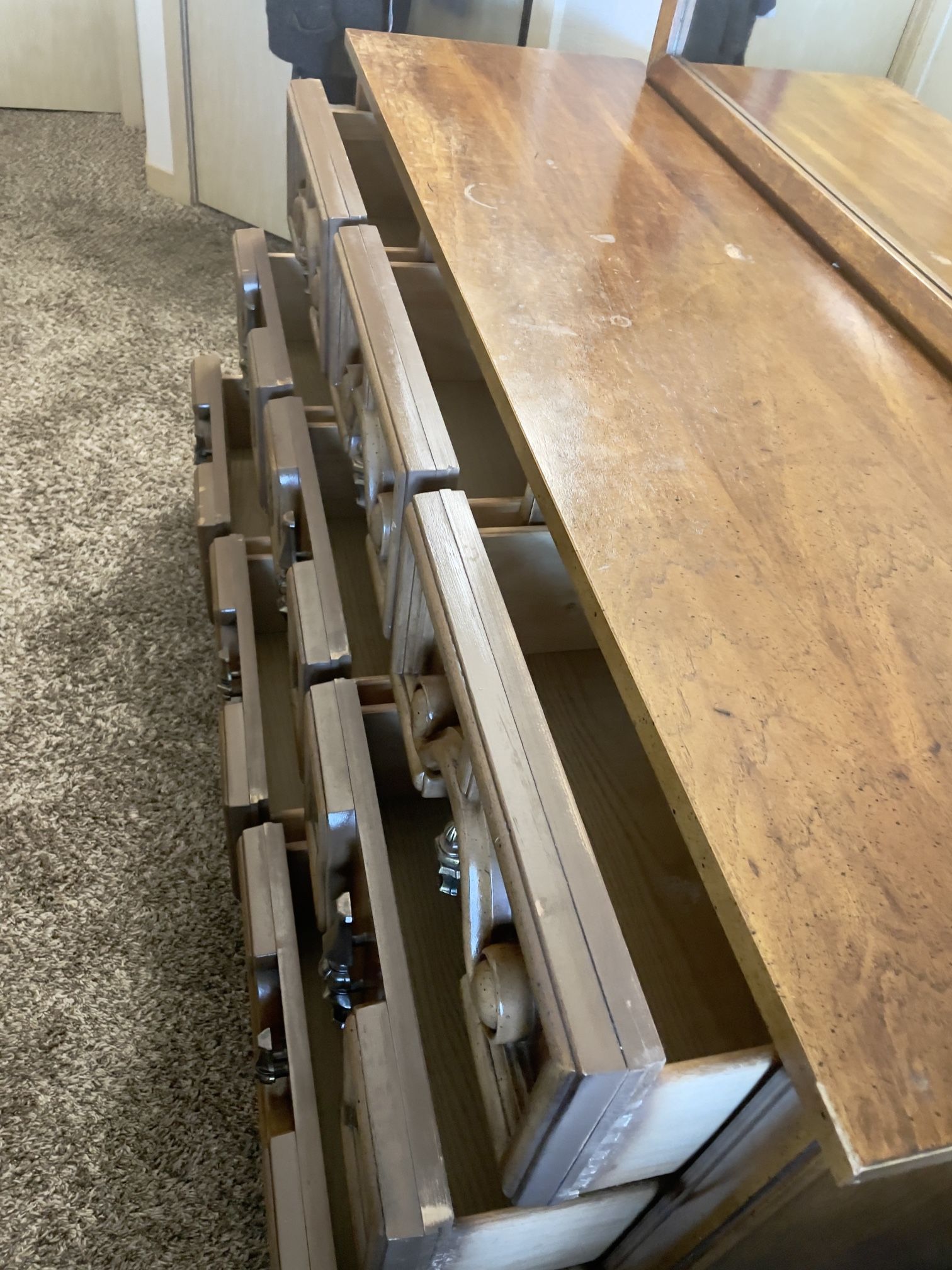 Vintage Dresser With Mirror