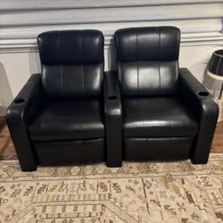 Fortress Leather Power Matinee Theater  Reclining  Chairs 