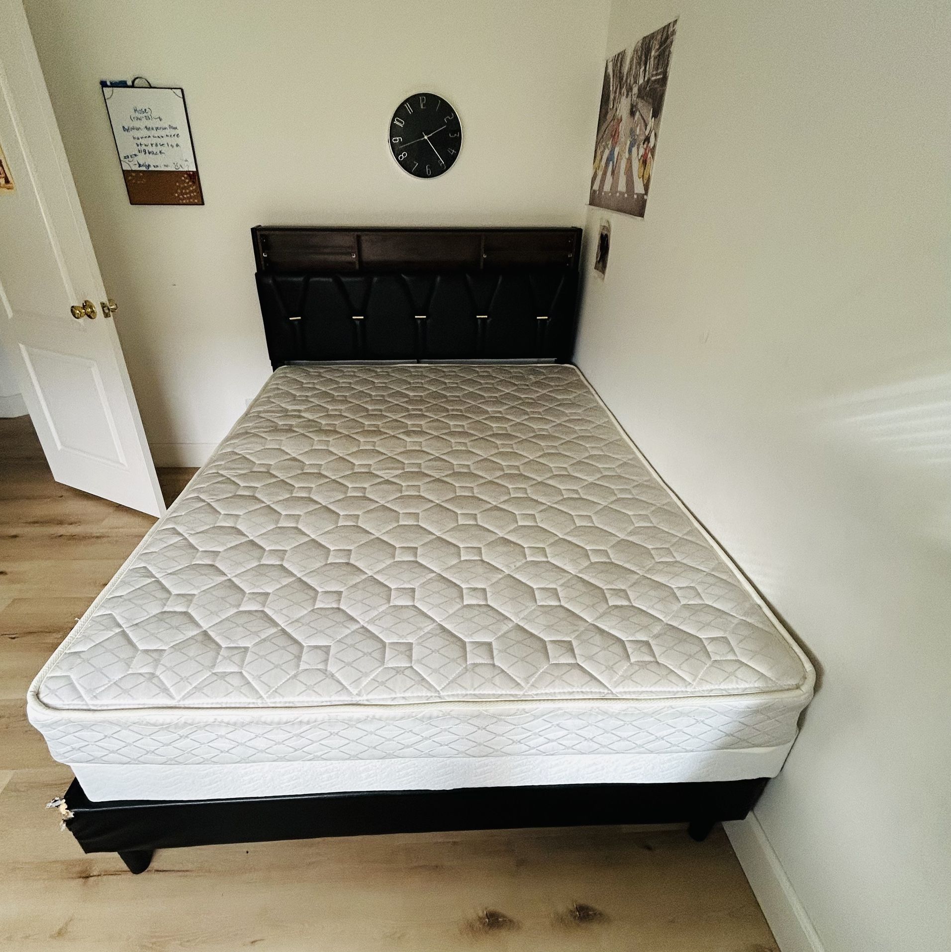Full Size Mattress, Box Spring and Bed Frame 