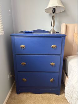 Blue solid dove tailed Dresser