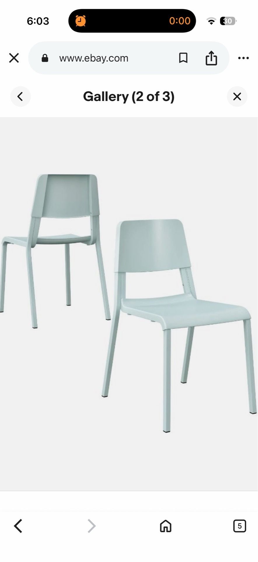 IKEA Teodores chair white set of two