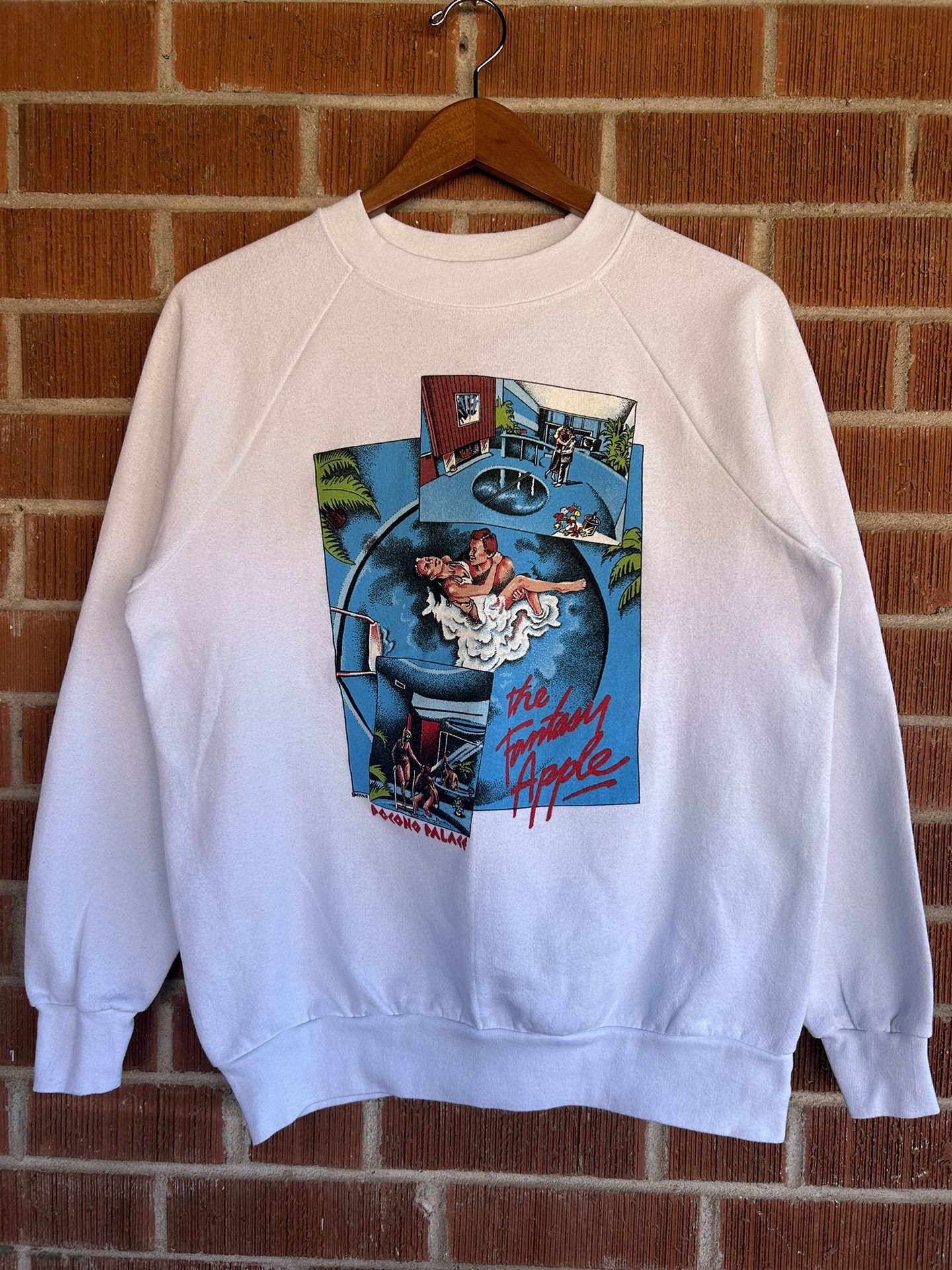 Vintage Pocono Palace The Fantasy Apple Crewneck Sweatshirt