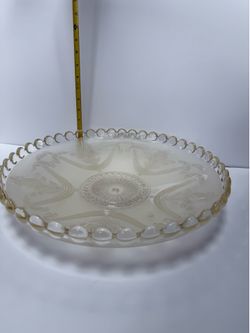 Art Deco/early Mid-Century frosted glass large flush mount ceiling light shade