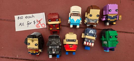 9 Lego BrickHeadz Figures Lot