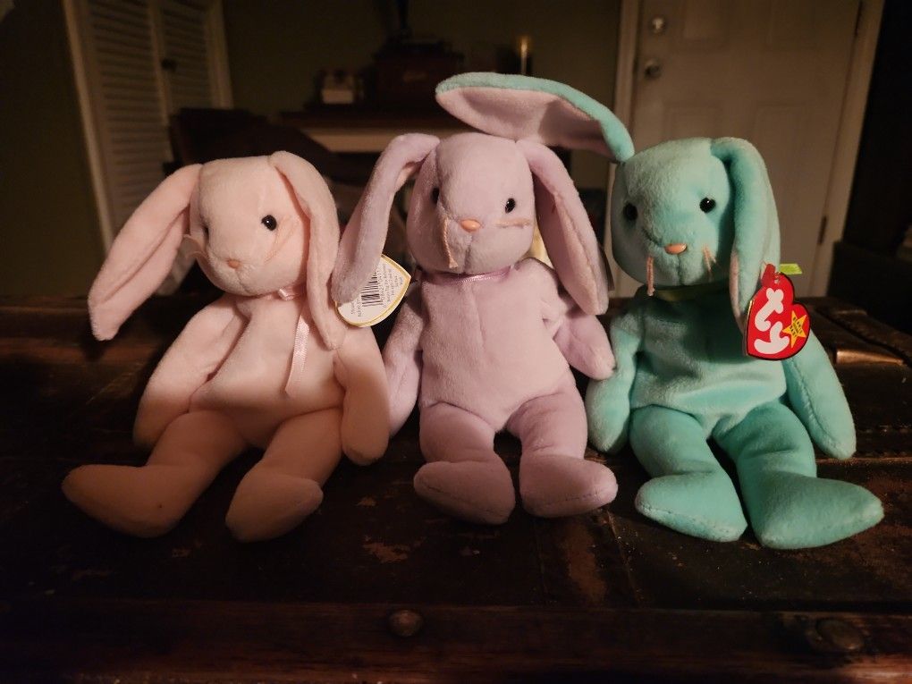 Hippity,Hoppity And Floppity Beanie Babies