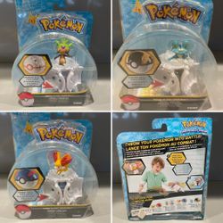 Pokemon Throw N Pop Fennekin Chespin Froakie