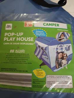 Camper Pop-Up Play House Tent for kids
