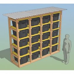 Exterior Tote Rack Fits 20 27 Gallon Bins