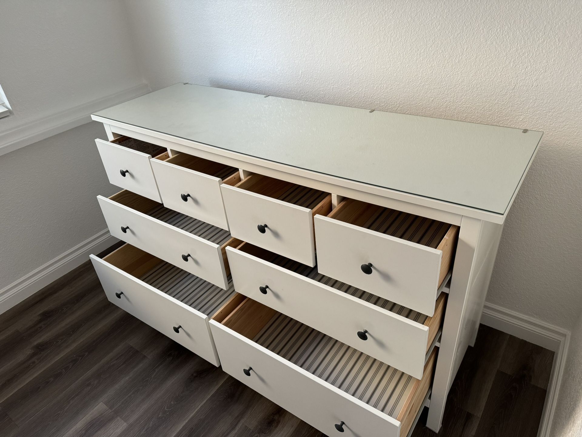 Dresser Still New ! With Glass Top