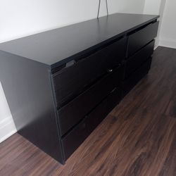 Six Drawer Wood Dresser