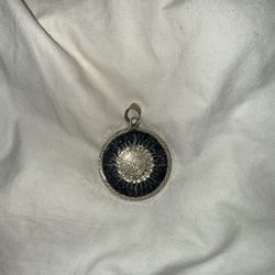 Aztec Calendar Pendant 925 Silver 