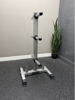 Olympic Weight Plate Tree and Bar Holder