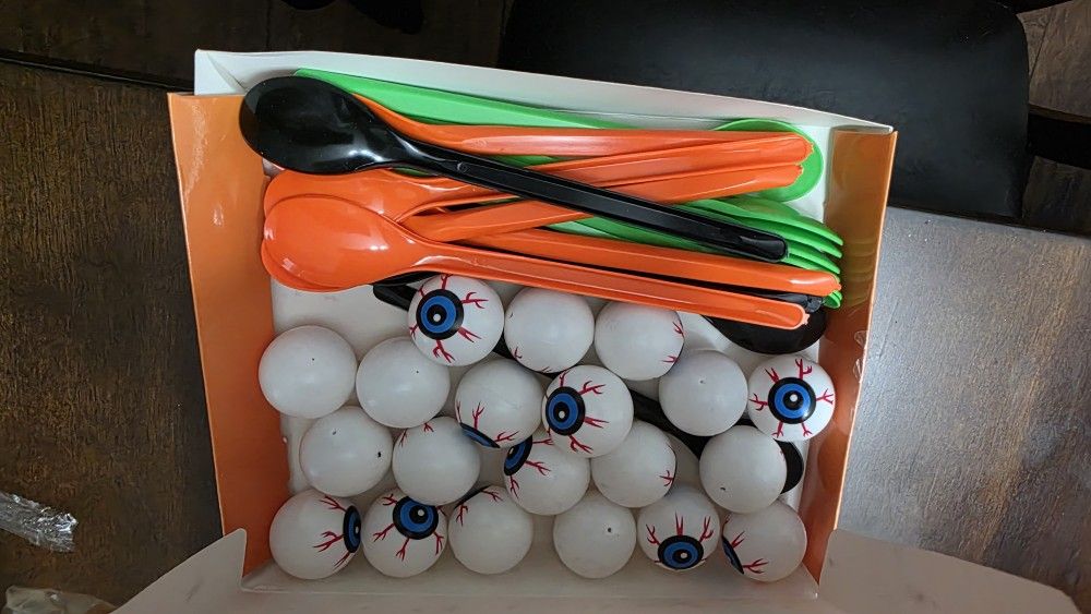 Halloween Eyeball Spoon Game For Kids Party