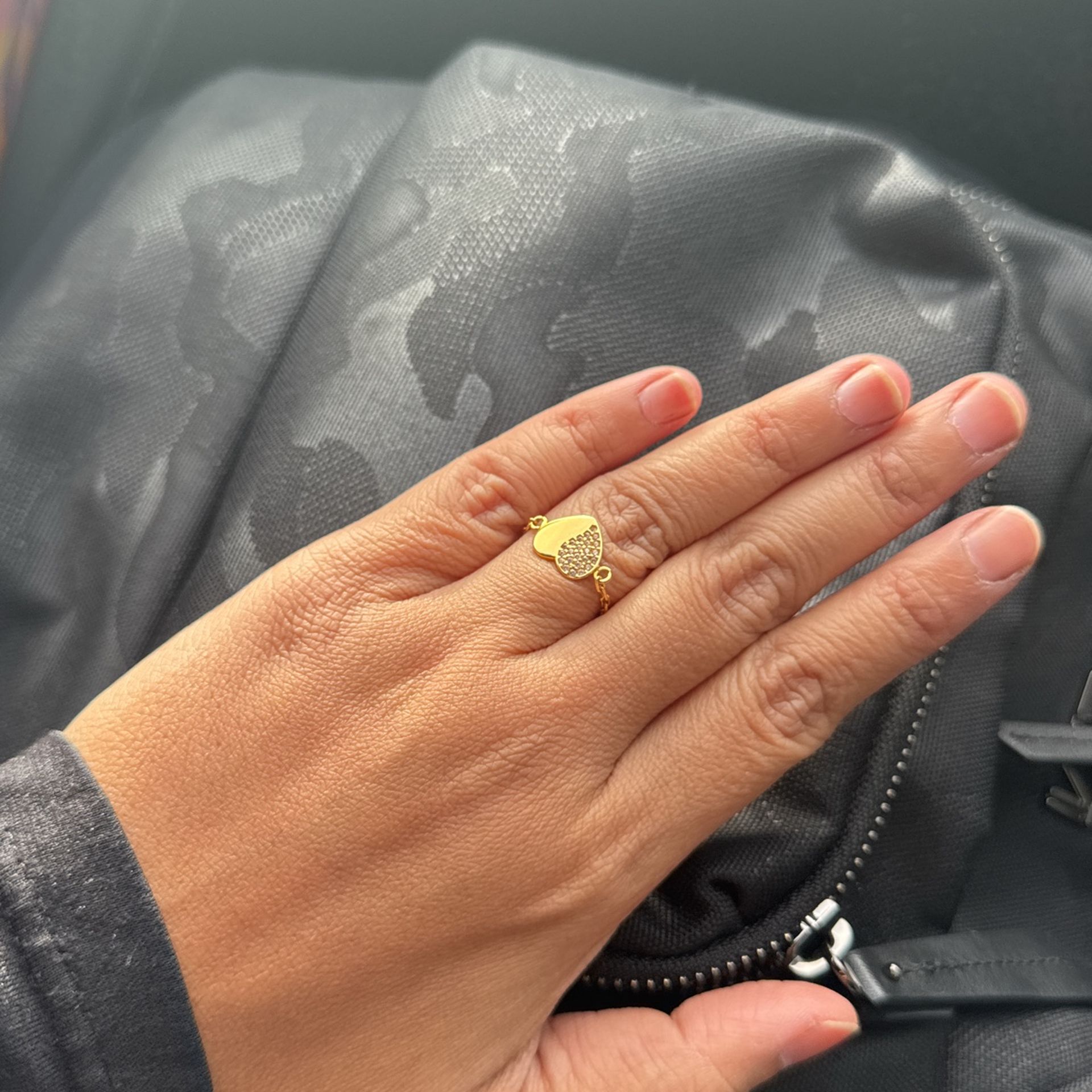 21K REAL GOLD, STAMPED, NEW, CHAIN RING