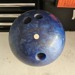 Hawthorne Bowling Ball Black Silver Marble Swirl 16 LB Drilled
