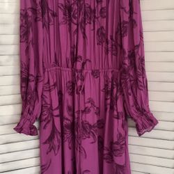 Purple Floral Dress, Small 