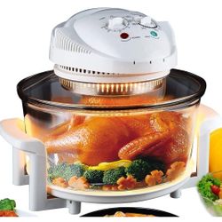 Electric Air Fryer Turbo Convection Oven Roaster Steamer,Halogen Oven Countertop Great for French Fries & Chips

