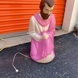 Vintage Christmas Empire Blow Mold Joseph Nativity  27”