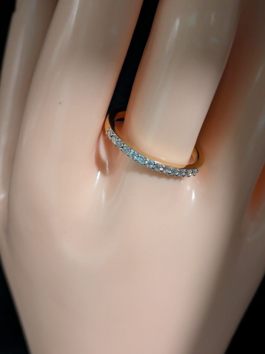 Size 10 Moisannite Half Eternity Ring 