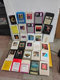 lot of 29- Collection of vintage 8-track magnetic audio tapes