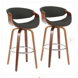 Set Of Two MCM Bar Stools New In Box