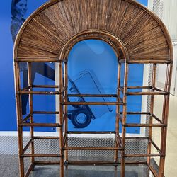 Boho Arched Etagere Rattan