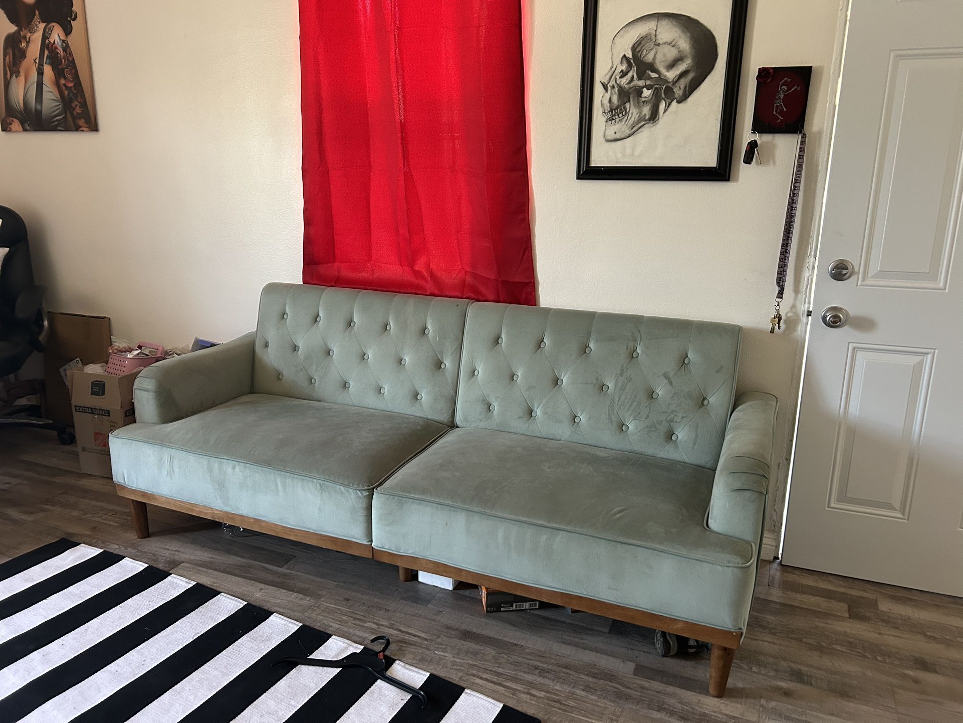 Green blue Futon Bed
