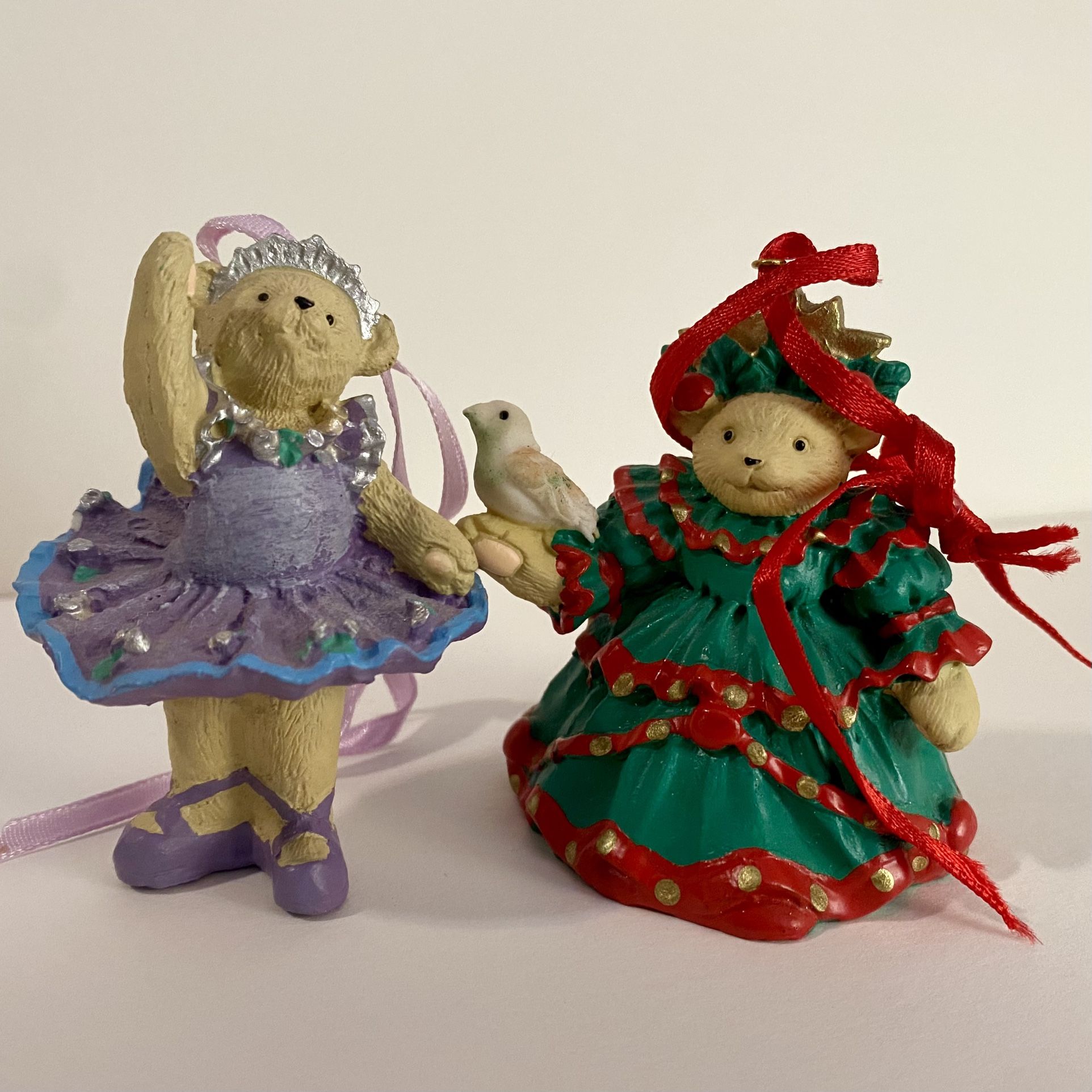 2 Vintage 90s Muffy Vanderbear Christmas Ornaments