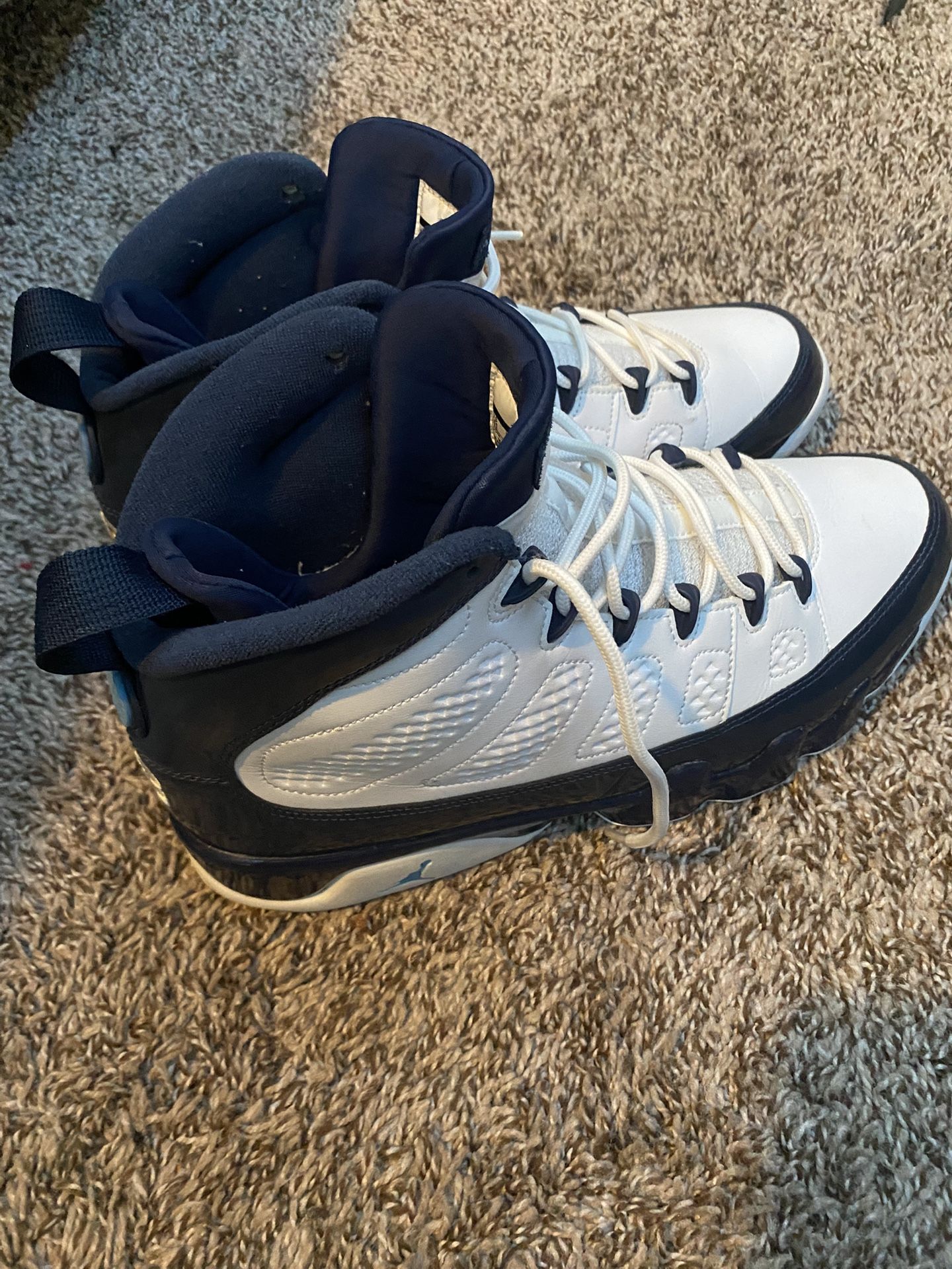 Jordan 9 White/navy Size 11