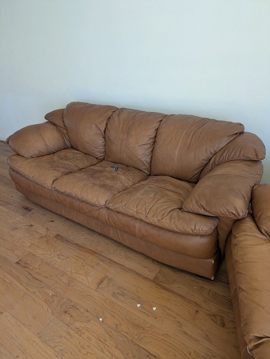 Free Brown Leather Couch