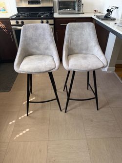 Gray counter stools