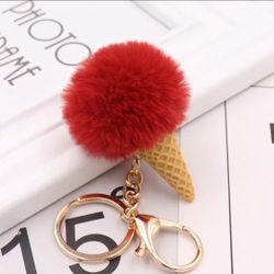 Cute Ice Cream Plush Women's Bag Pendant Keychain Backpack Plush