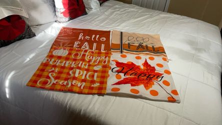 New pillowcsese for fall and thanksgiving Halloween all for 4 dollars a set of 4