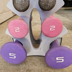 Small Weight Set With Rack And Ankle/wrist Wts