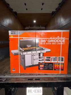 Blackstone Pro Series Outdoor Griddle, 36 Inch XL 4-Burner Flat Top Grill with Cabinet, Stainless Steel