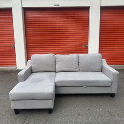 Abbyson Gray Sleeper Sectional (Free Delivery)