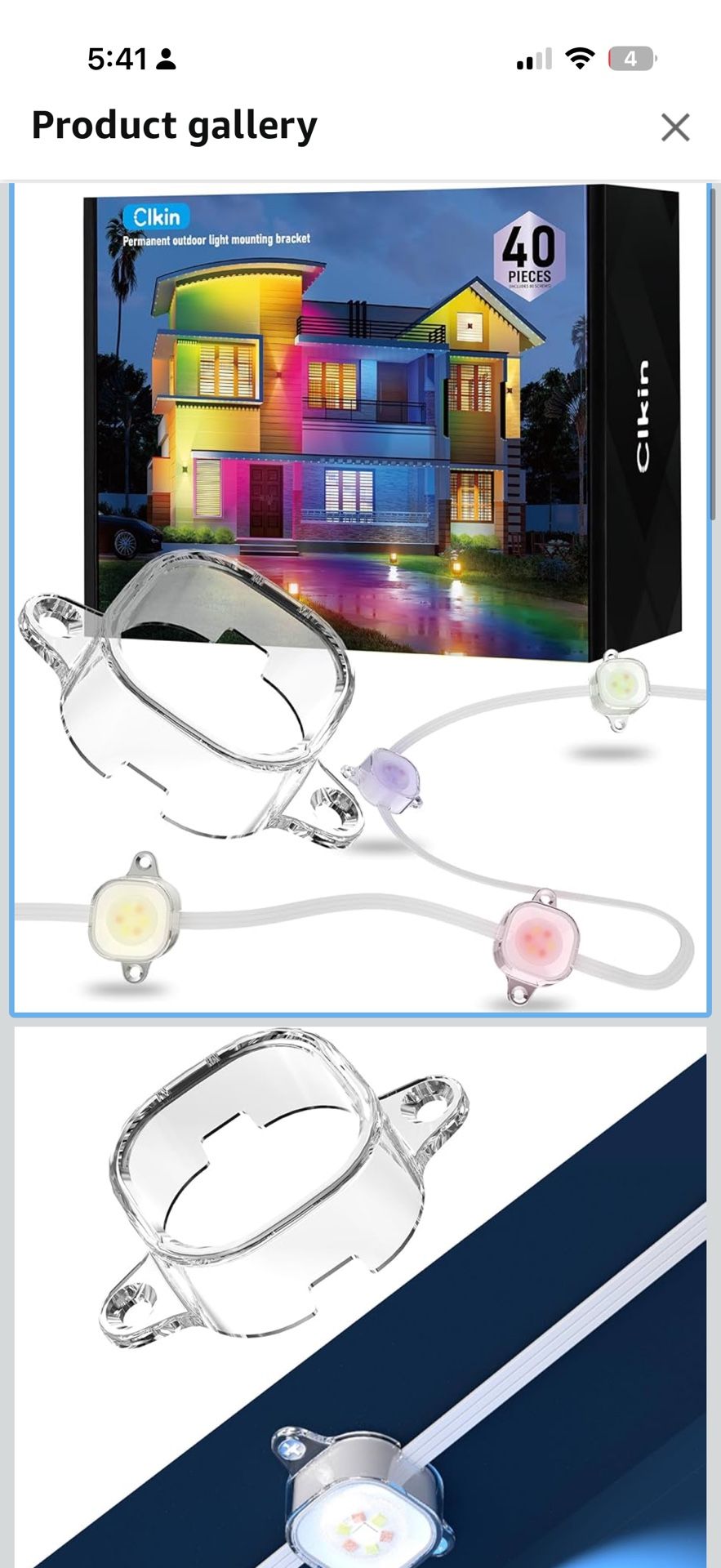 Outdoor LED Light Clips - for Govee pro Outdoor Lights (Model H706) It is an Ideal Solution to Replace 3M Adhesive Tape. Easy to Install, it Comes wit