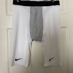Nike Pro Compression Shorts Mens CUSTOM White Gray LeBron James Basketball NEW